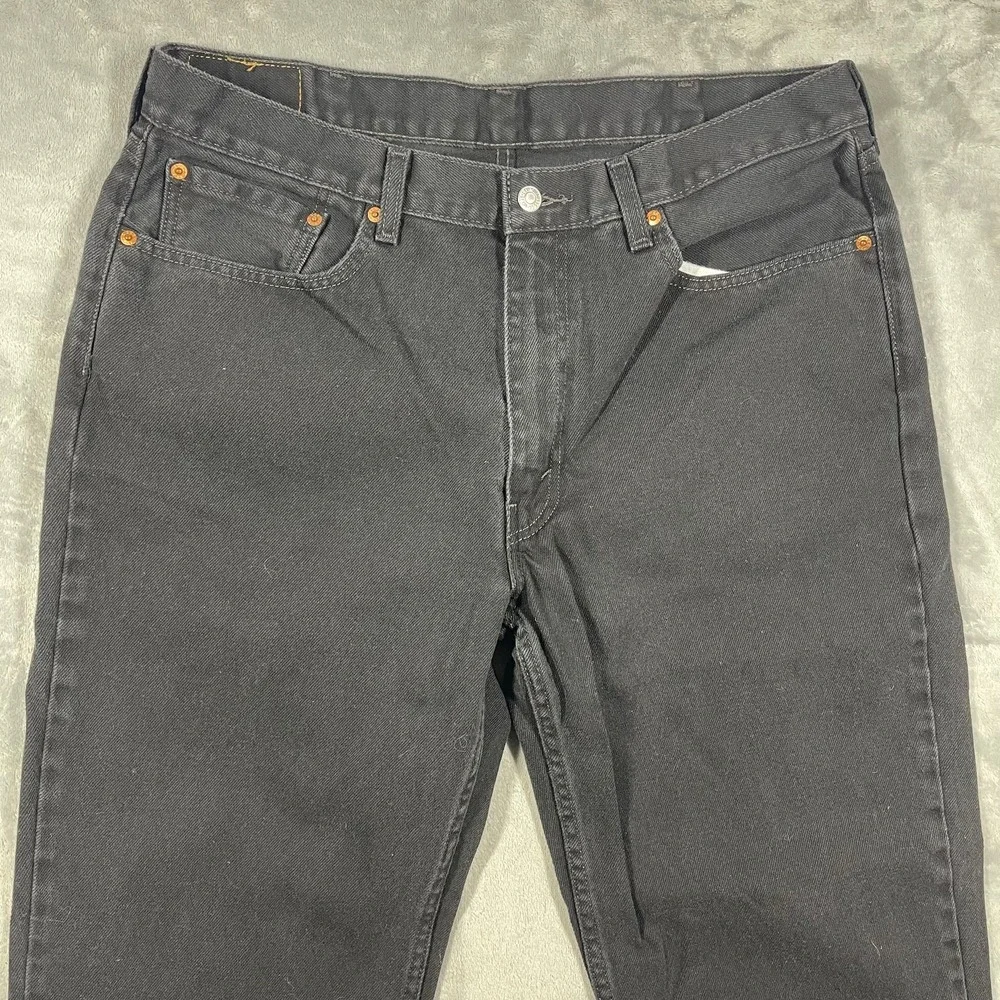 Levi's 550 Men's Black Jeans Relaxed Fit 38(36) 34(32) Zipper Fly‎ Denim